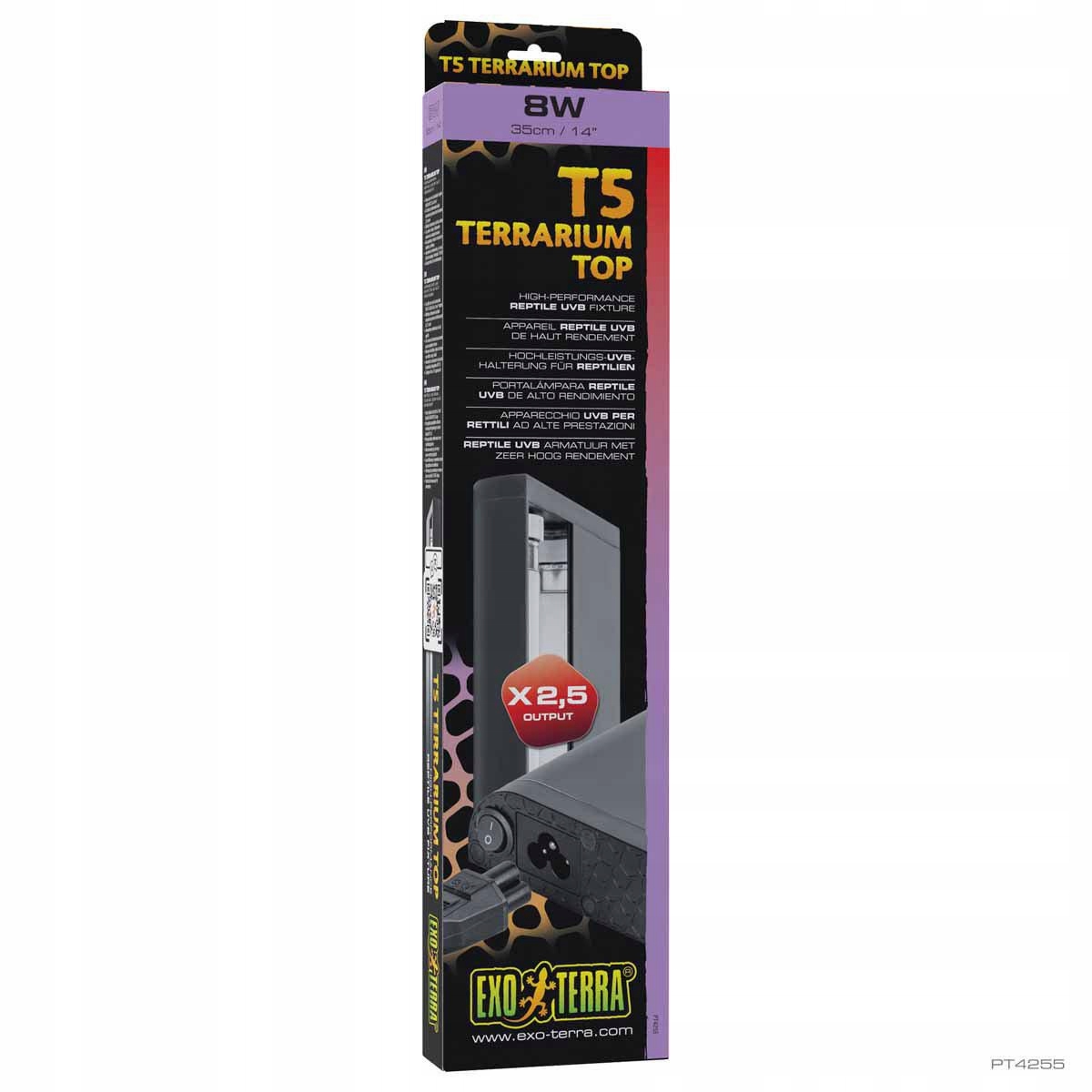Exoterra T5 Terárium Vrchní Svítidlo Pro Plazy Uvb 35CM 14 8W
