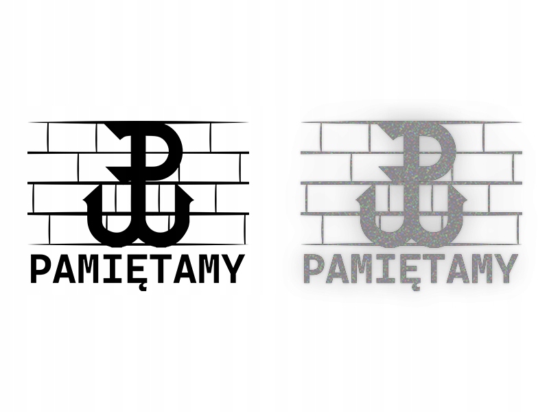 Naklejka Polska Walcząca PAMIĘTAMY W04 na samochód