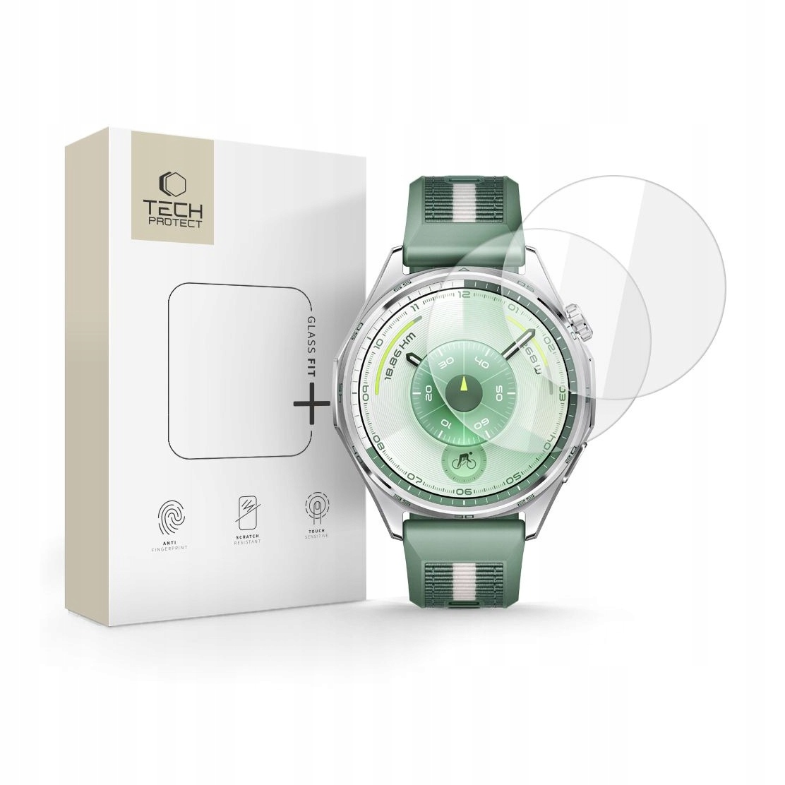 Szkło hartowane do Huawei Watch Gt 6 46 mm Tech-Protect Glass Fit+ 2-pack