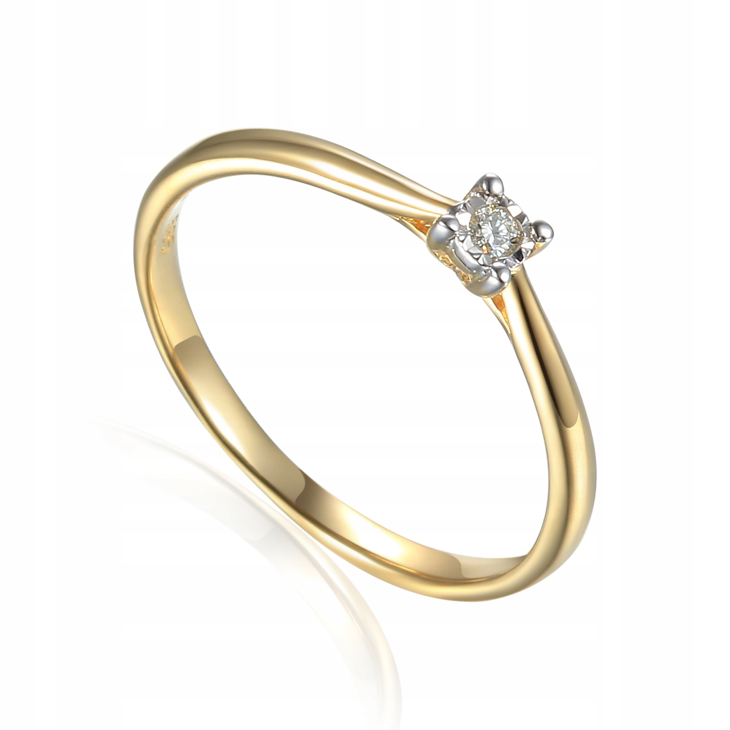 Prstýnek Au585 s diamantem R73490 Yw velikost 10