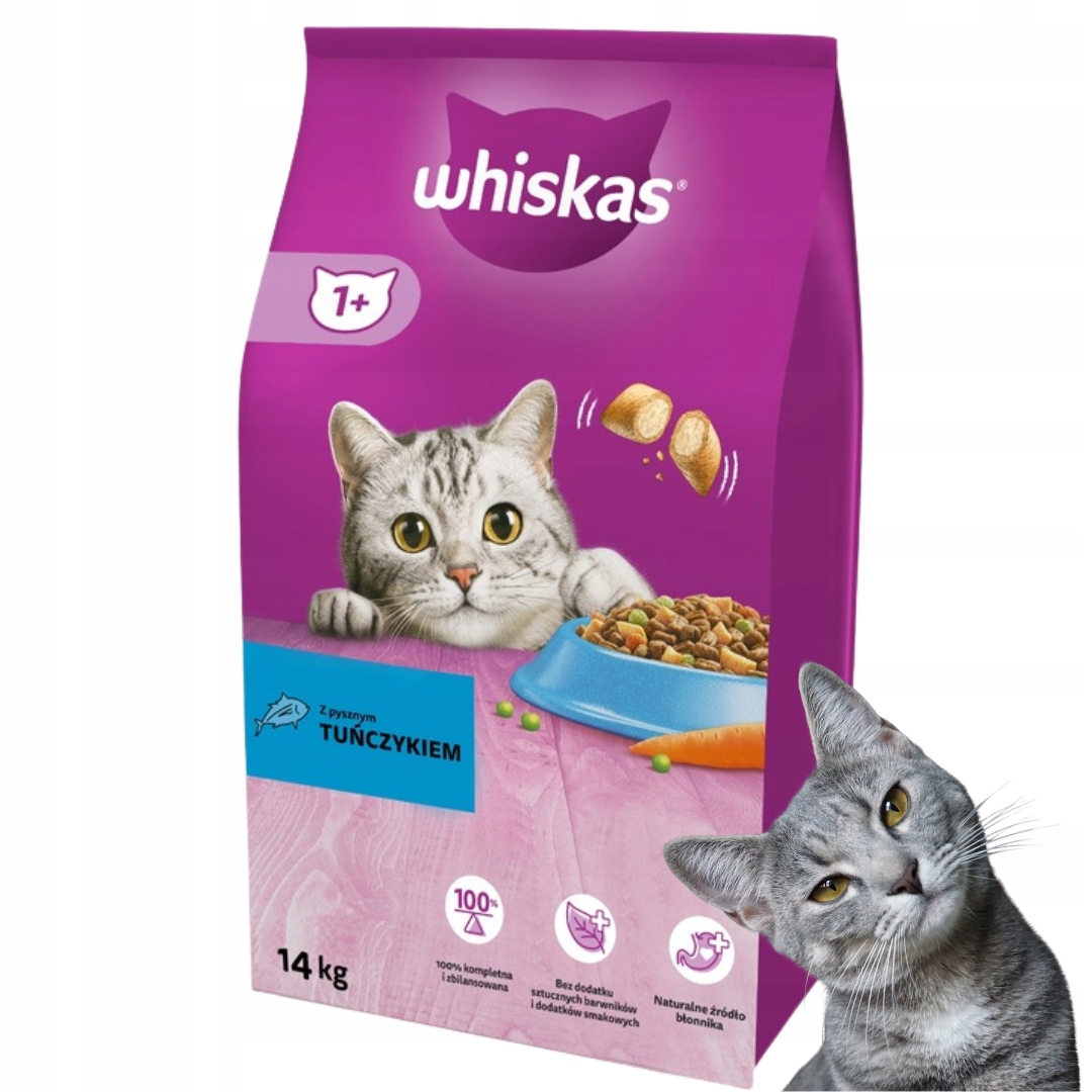 Whiskas Sucha Karma dla kotów z tuńczykiem 14 kg