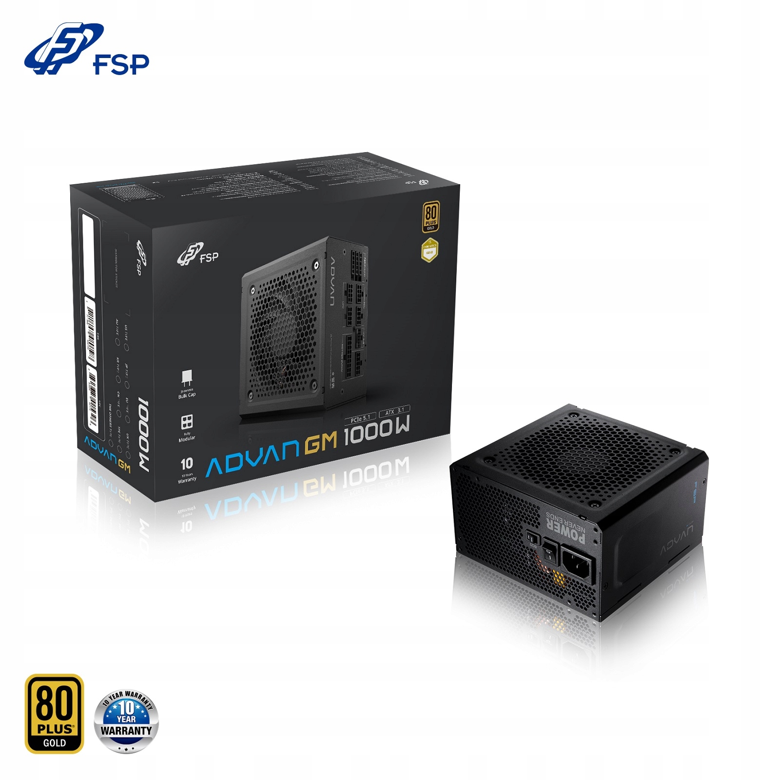 Fsp Advan GM/1000W/ATX 3.1/80PLUS Gold/Modular/Retail