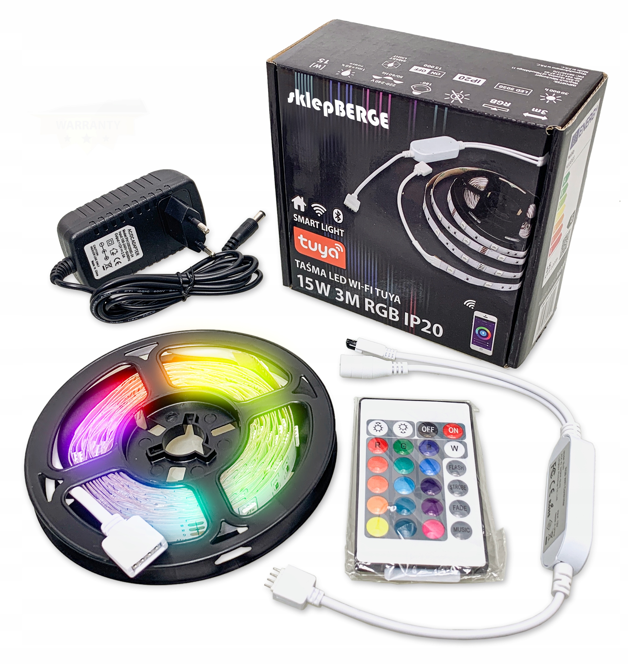 

Taśma Led Rgb Z Pilotem WiFi Bluetooth Tuya 5m 23W