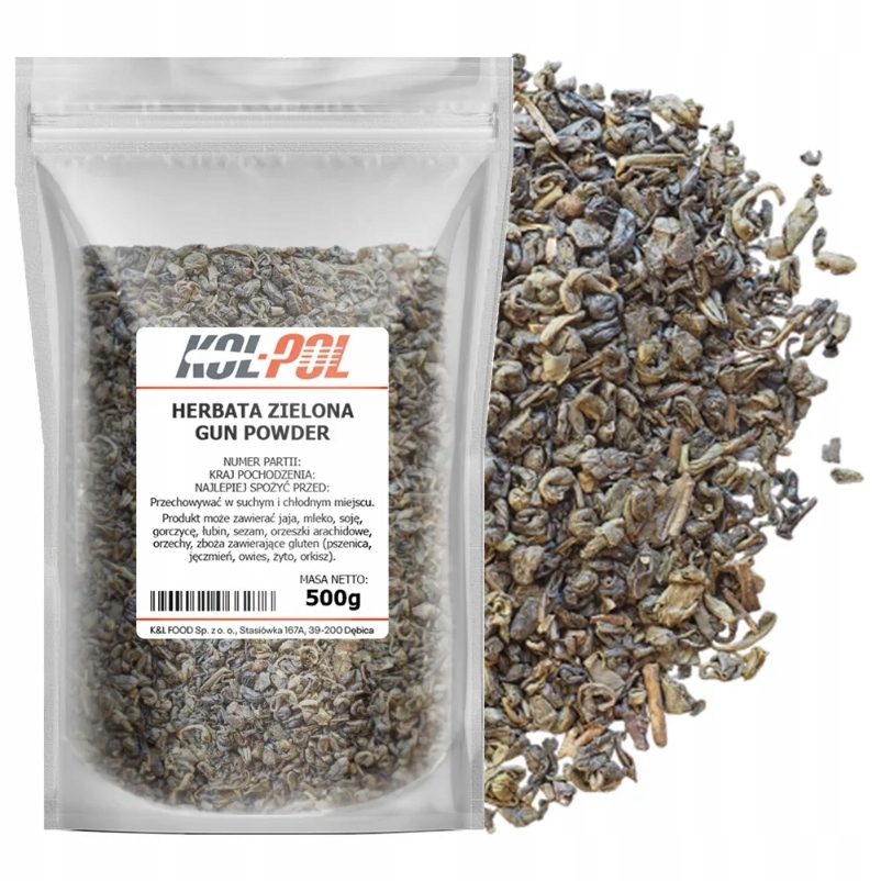 Čaj Zelený Gunpowder 500 g Listový přírodní aromatický Kol-Pol