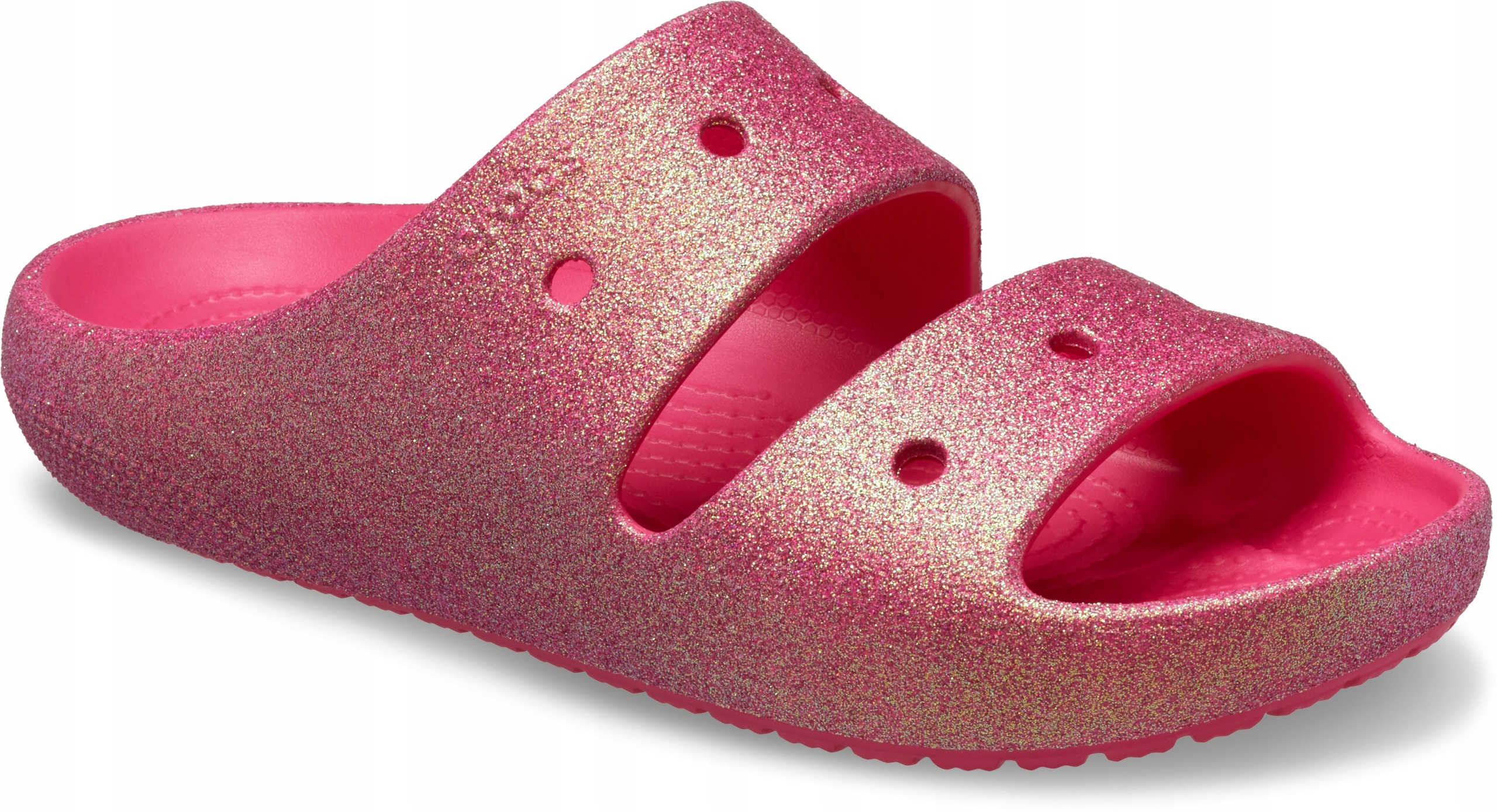 Crocs Dámské lehké boty Nazouváky Classic Iridescent Glitter Sandal 37-38