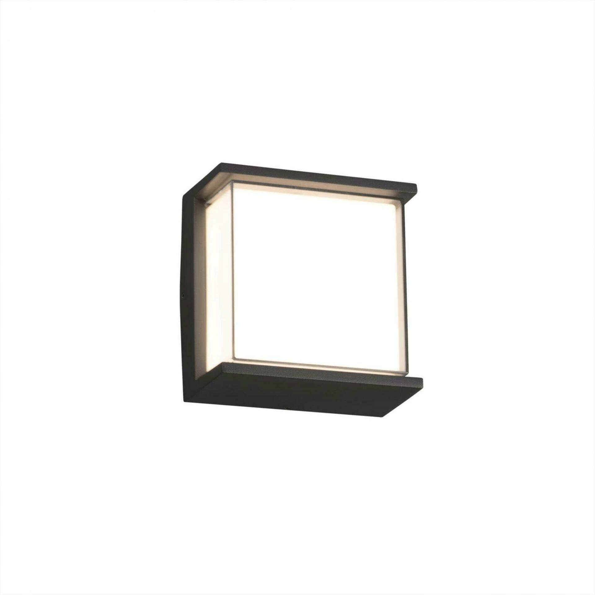 Faro Hikari nástenná Led lampa 10W IP65 IK10 tmavo šedá, 170x170mm