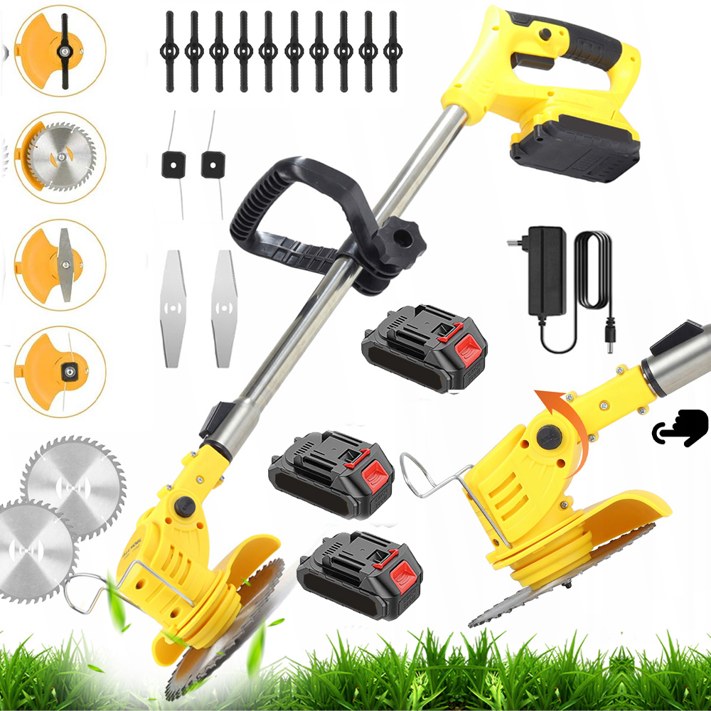 Akumulatorowa Podkaszarka Kosa Ogrodowa Wykaszarka Trawy Zestaw 21V 3x Aku