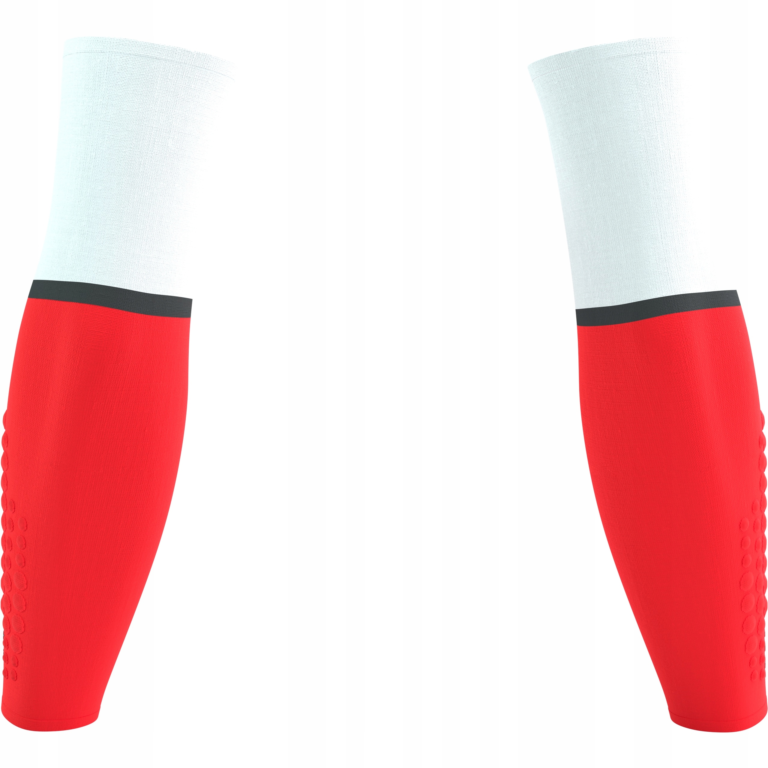 Rękawki Kompresyjne COMPRESSPORT ULTRALIGHT Białe/Czerwone T1 Rozmiar S