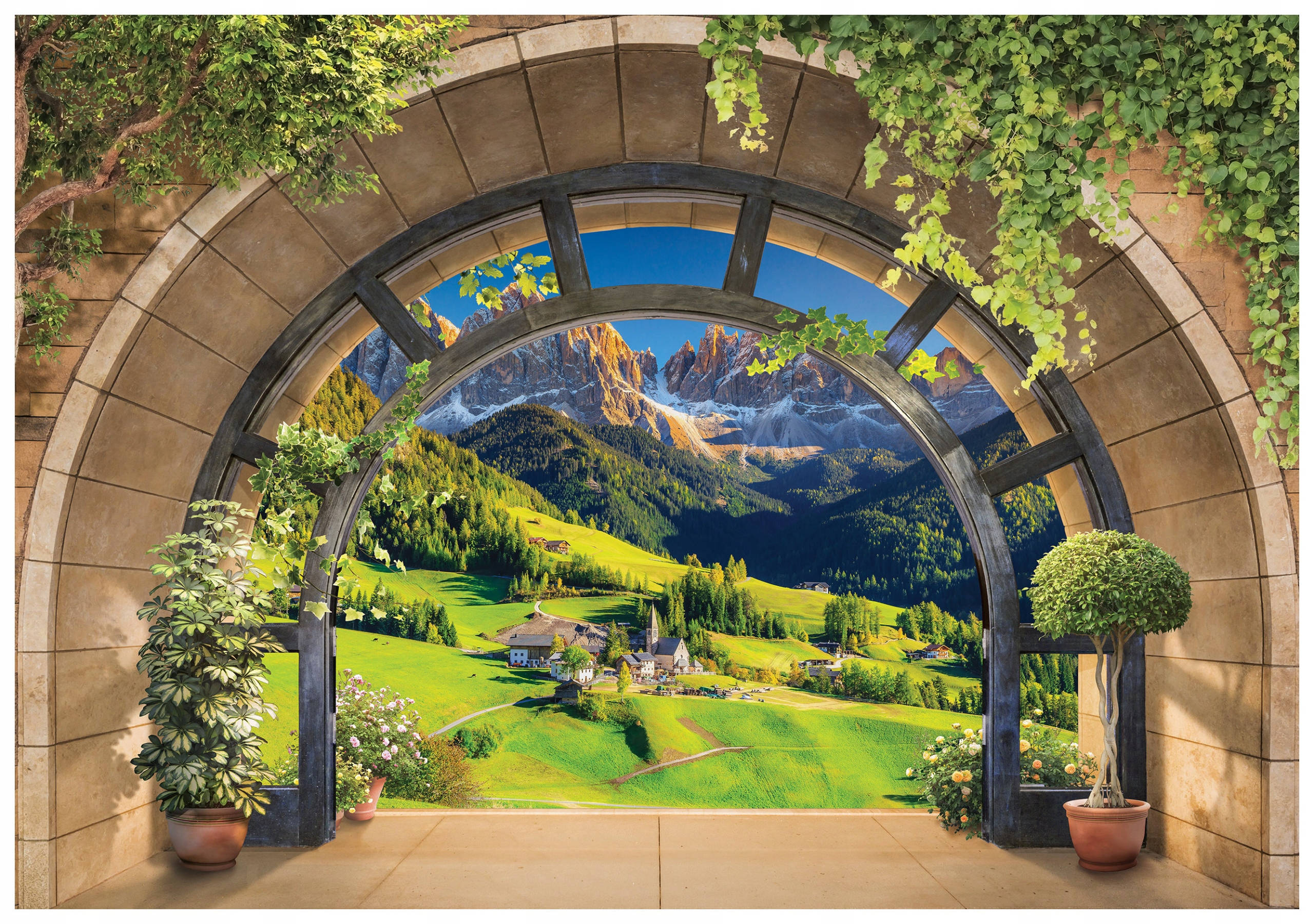 Vliesová fototapeta Horská dolina 3D Perspektiva 520x318 lepidlo