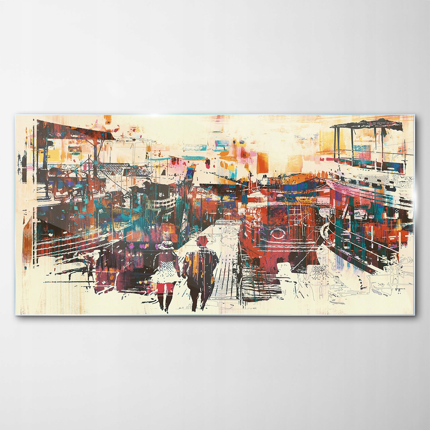 Skleněný obraz Dekor Ulice Město Budovy 120x60