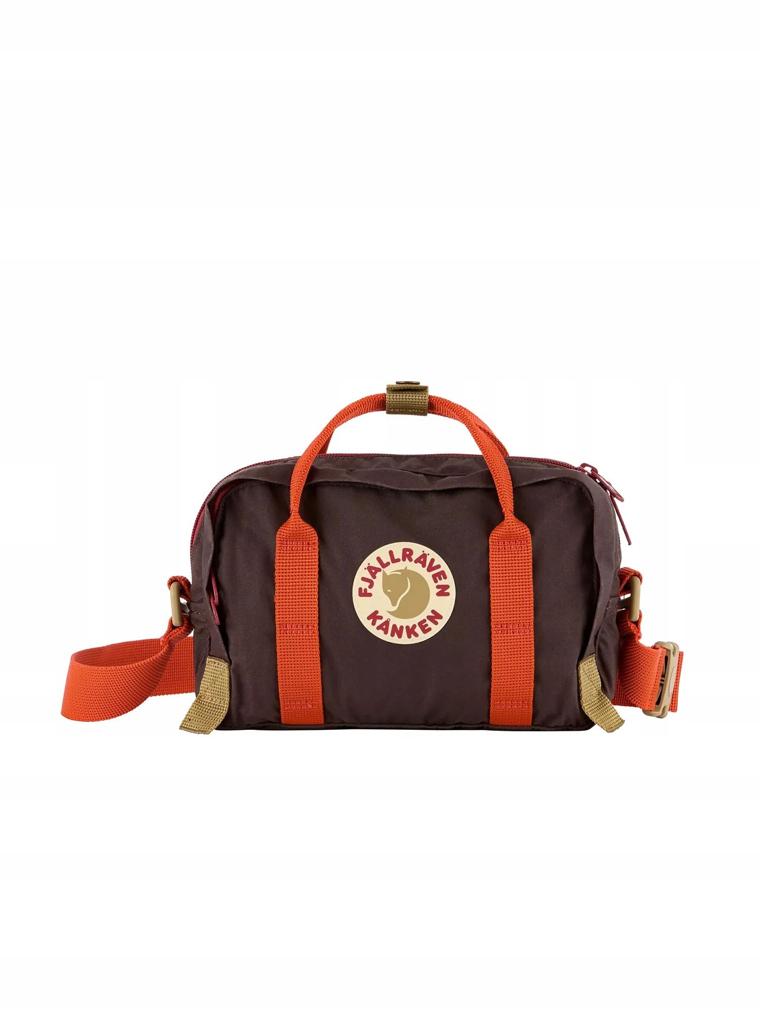 Ledvinka Fjallraven Kanken Koncept Crossbody black oak/rowan red