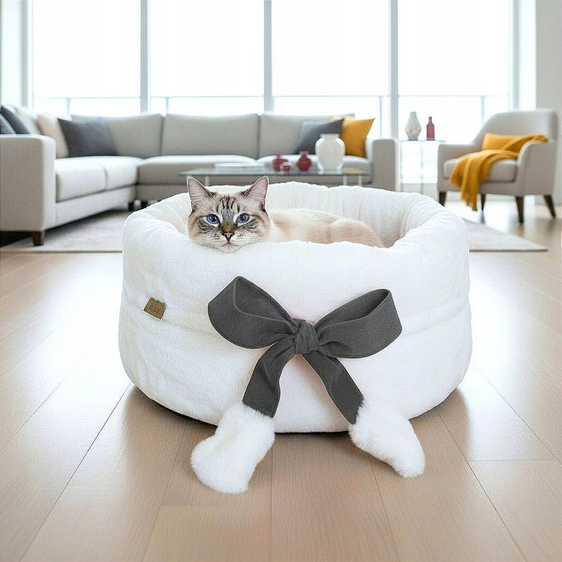 Pražská Pelíšek pro pro kočky psa Bell Gift s zvonečkem 50 cm Grey