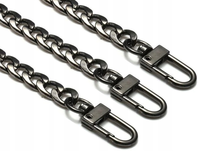 

Łańcuch Pasek do torebki torby długi Czarny metal