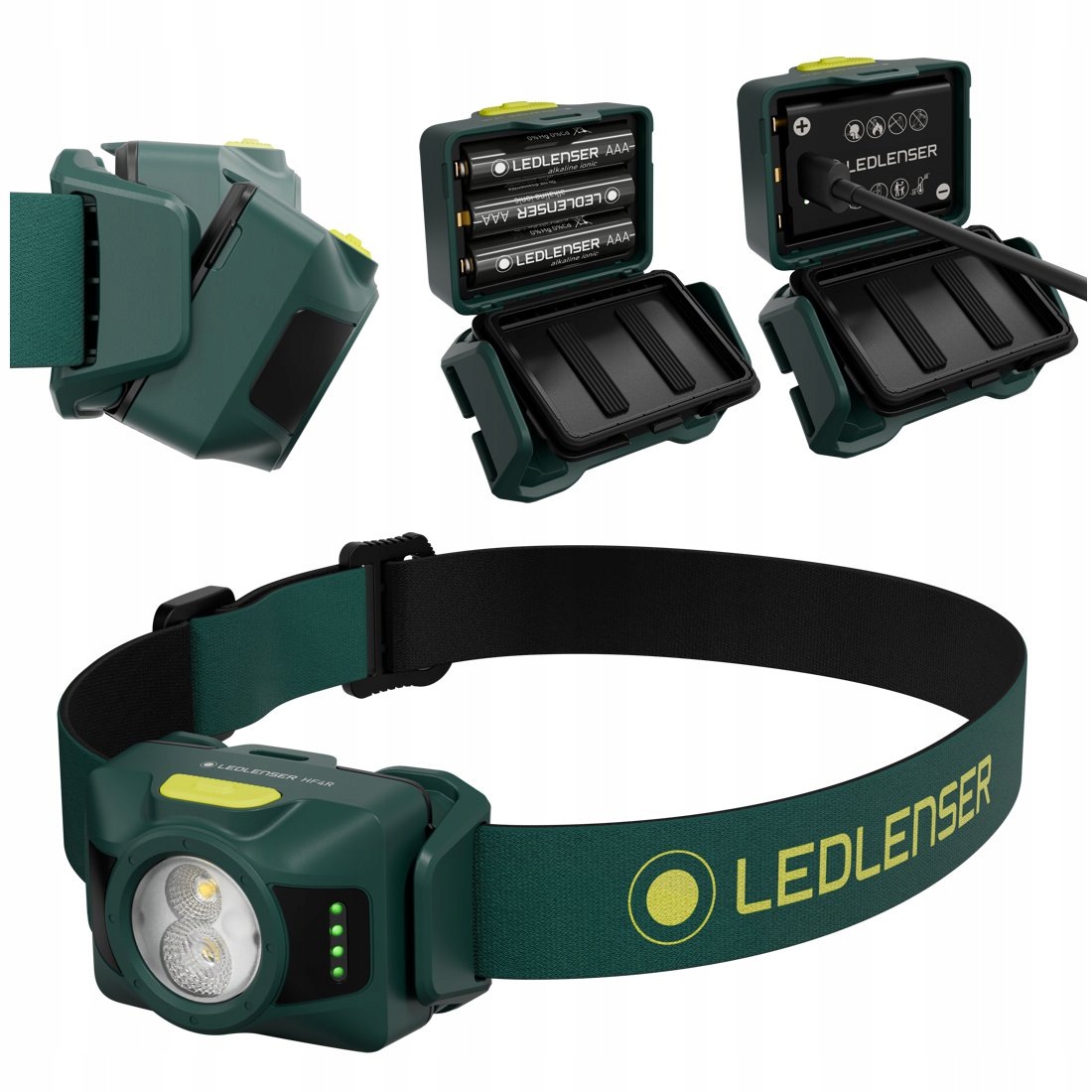 Ledlenser Latarka Czołowa Czołówka HF4R New Forest Green IP67 450 LM