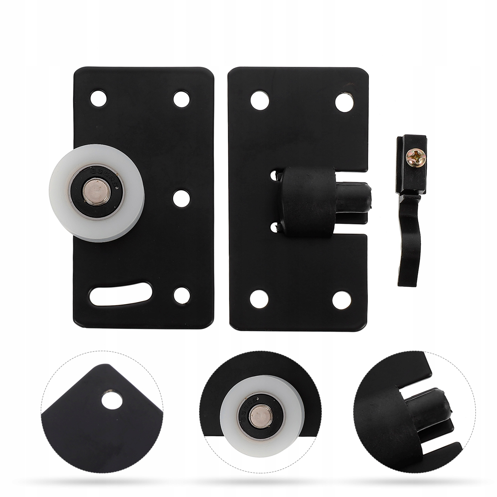 KOŁA DO SZAFY DRZWI ROLKA PRZESUWNA ZESTAW DO DRZWI LLWL Kolor złoty