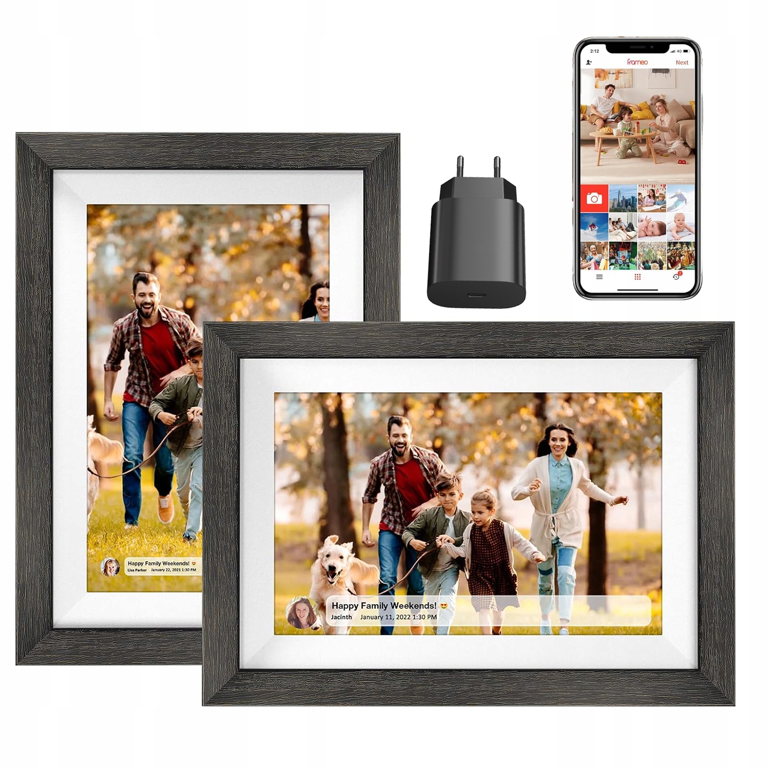 Rámeček Elektronický 10,1" S Wifi, 16GB, Ips Displej, Hnědý Design