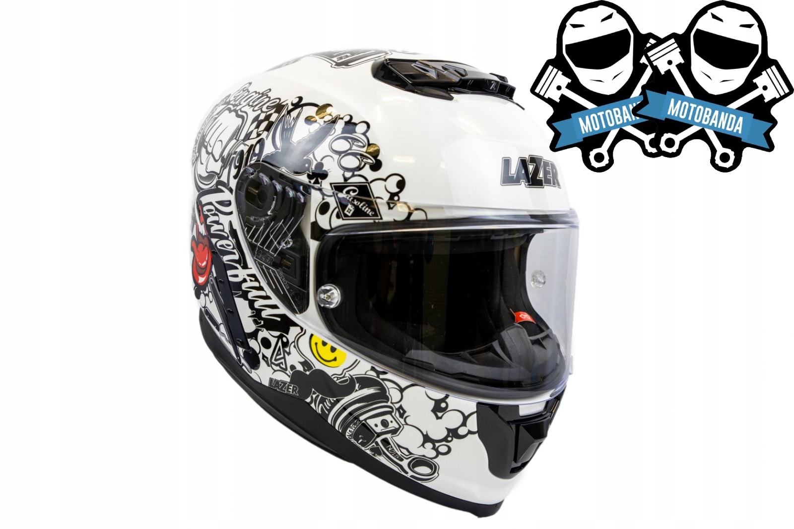 Kask motocyklowy Lazer Rafale Evo Stickerbomb