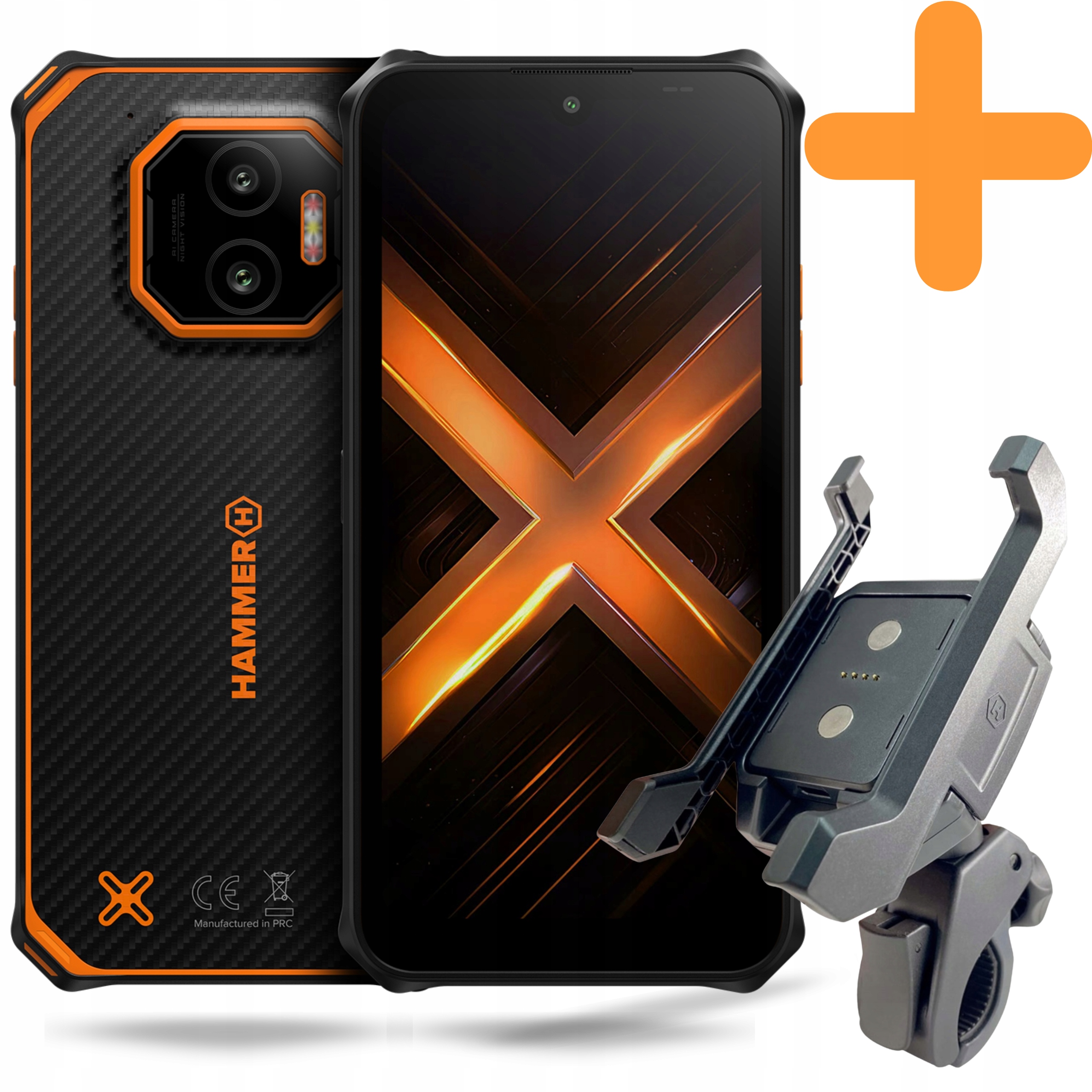 Smartfon Hammer Energy X2 4G Lte 6/128GB Pancerny Wodoodporny Uchwyt Zestaw
