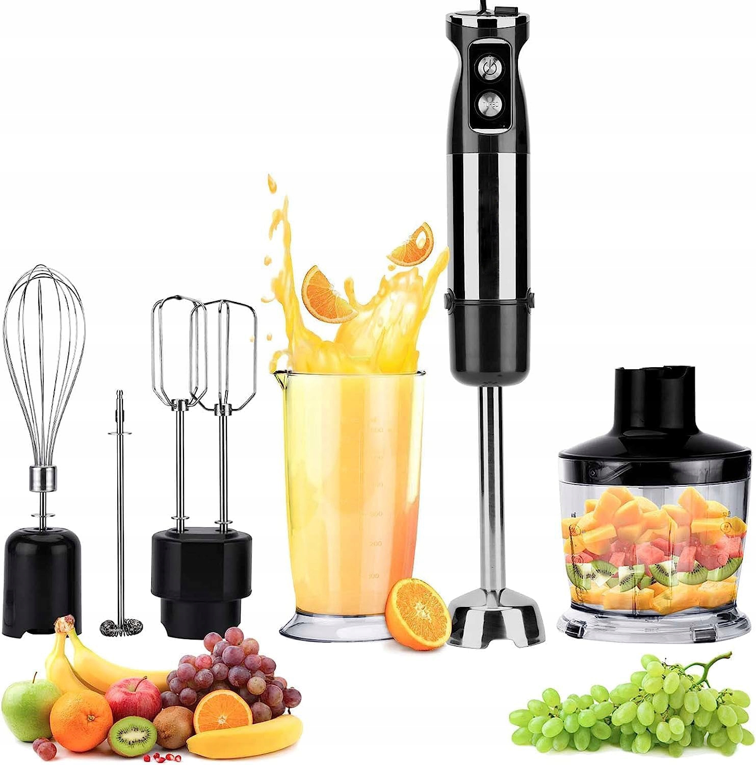 Tyčový Mixér Multifunkční Mixér 800W 12 Nastavitelných Rychlostí Sada