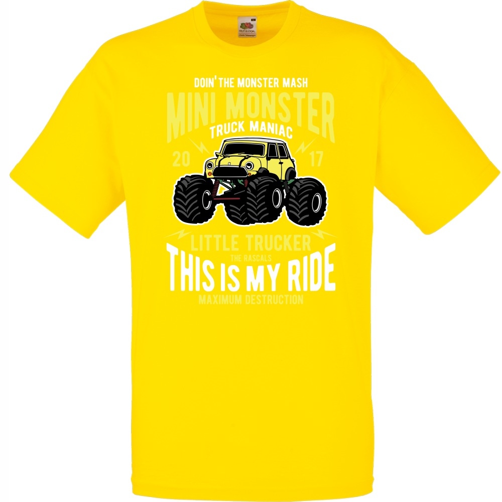 

Koszulka monster truck jeep samochód XXL żółta jas