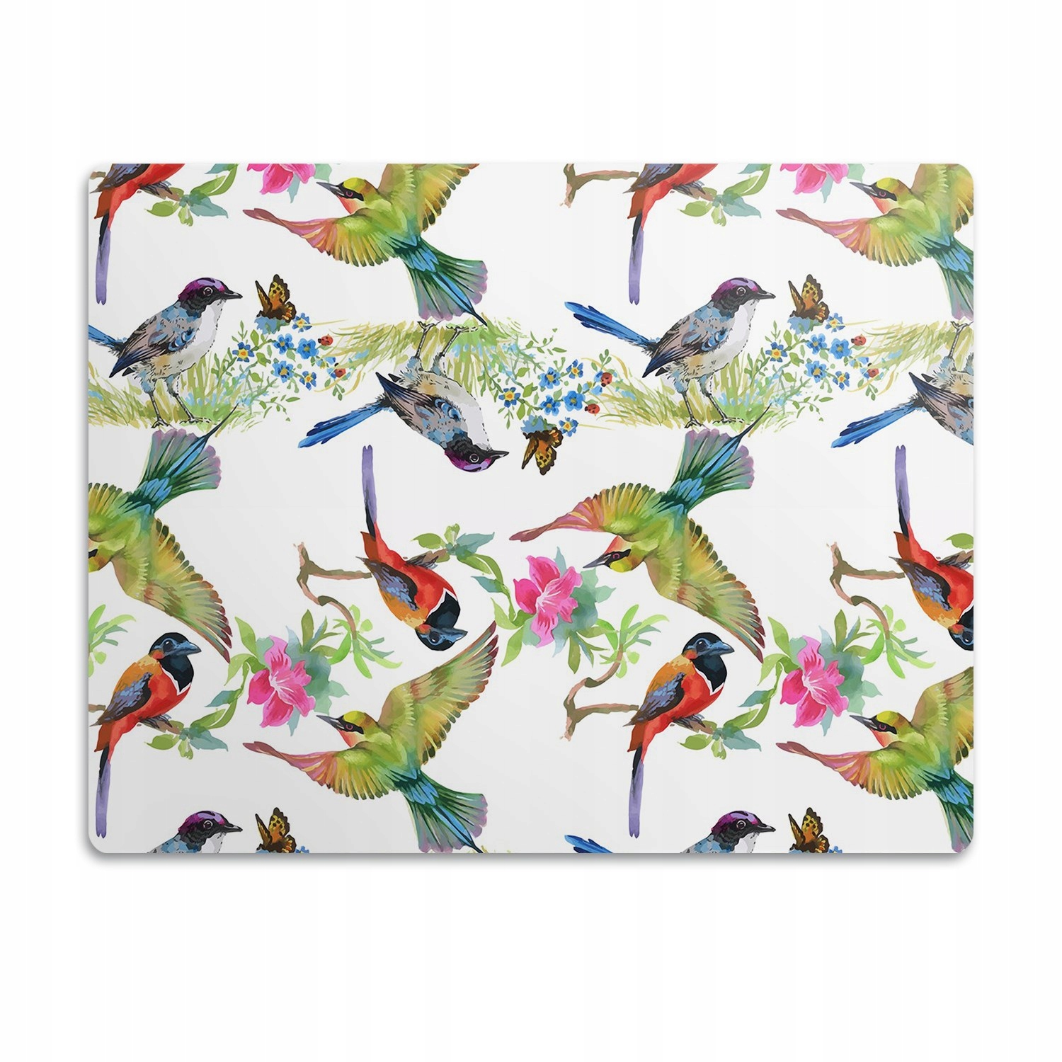 Levně Podložka pod misku pro psa Barevní ptáci 90x60 cm