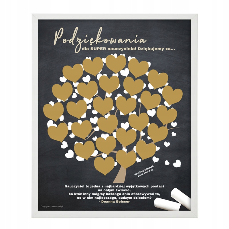 PLAKAT ZDRAPKA dla Nauczyciela 40x50 RAMKA