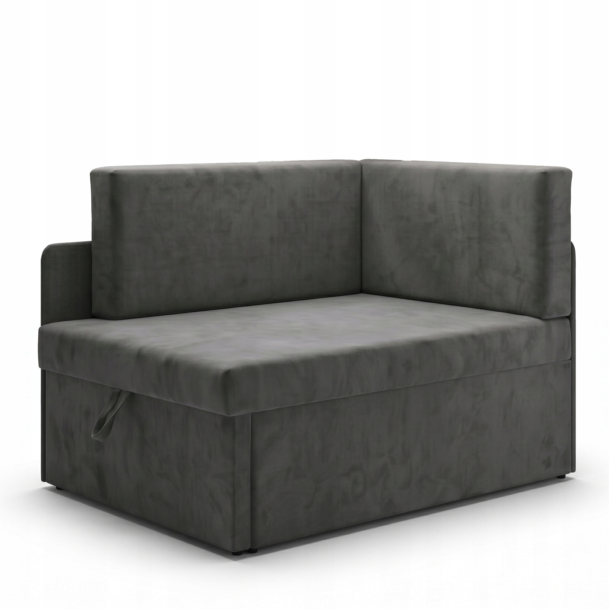 Mała rozkładana sofa narożna dla dzieci z funkcją spania Milavo Grafitowy