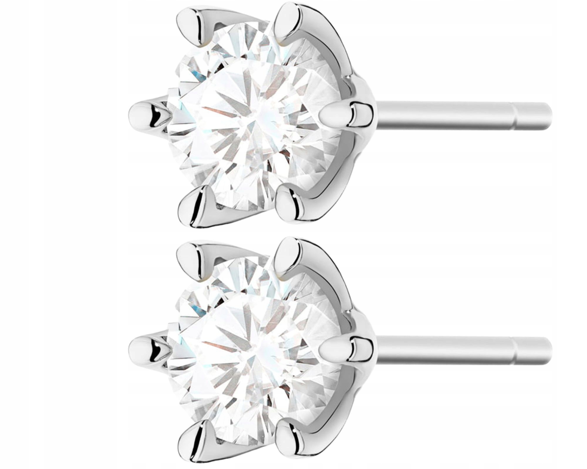 Velké Náušnice Bílé Zlato S Brilianty 2,00 Ct Tyčinky