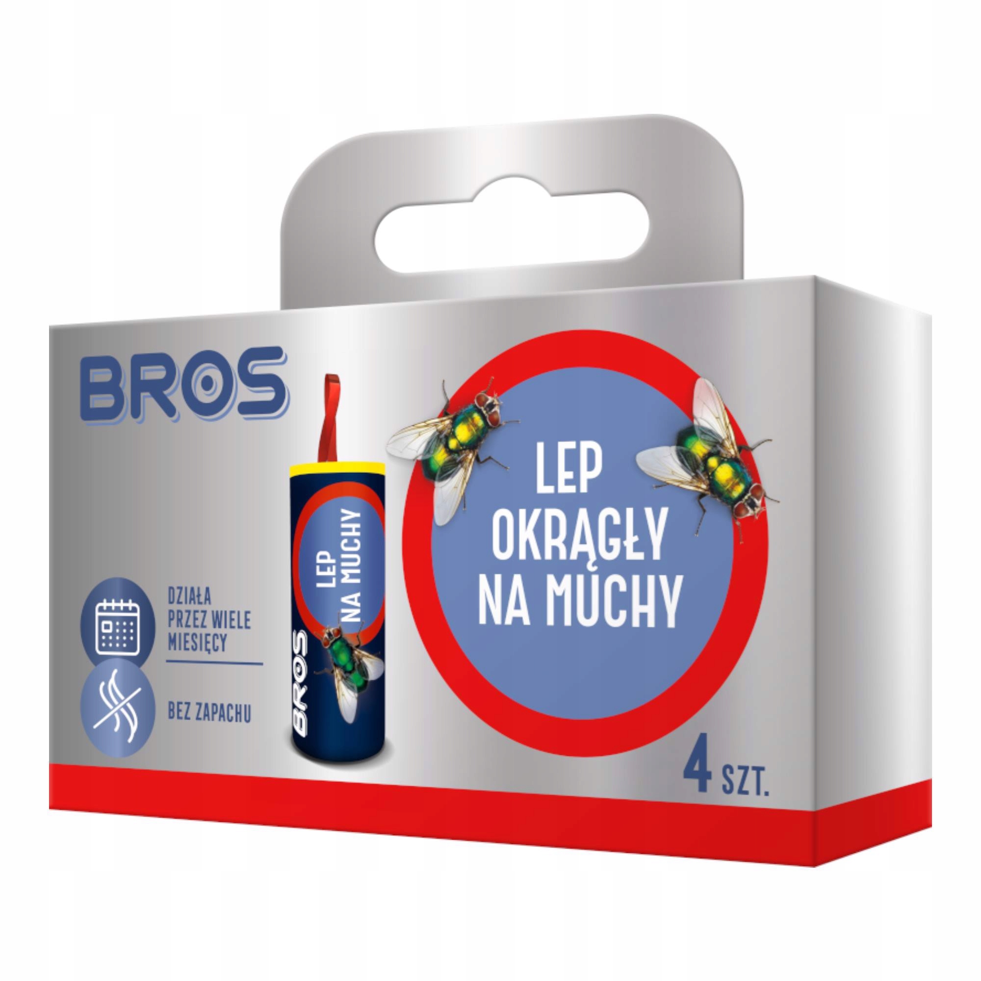 

Bros Lep okrągły na muchy 4 sztuki