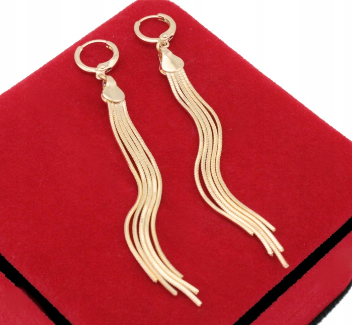 

Kolczyki Złote 18 Krt Długie Żmijki 9 cm Xuping