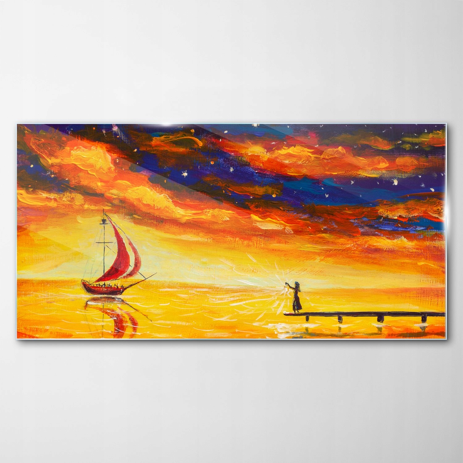 

Hartowany Obraz Szklany Most Fantasy Morze 140x70