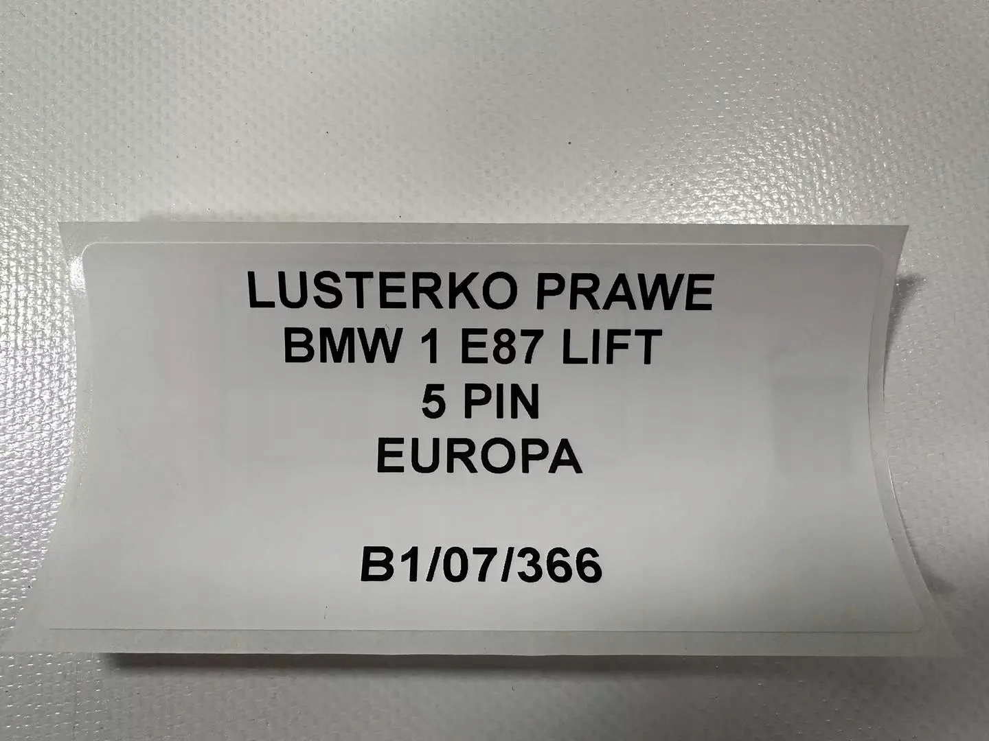 mirror right BMW 1 E87 LIFT M PAKIET 5 PIN EU
