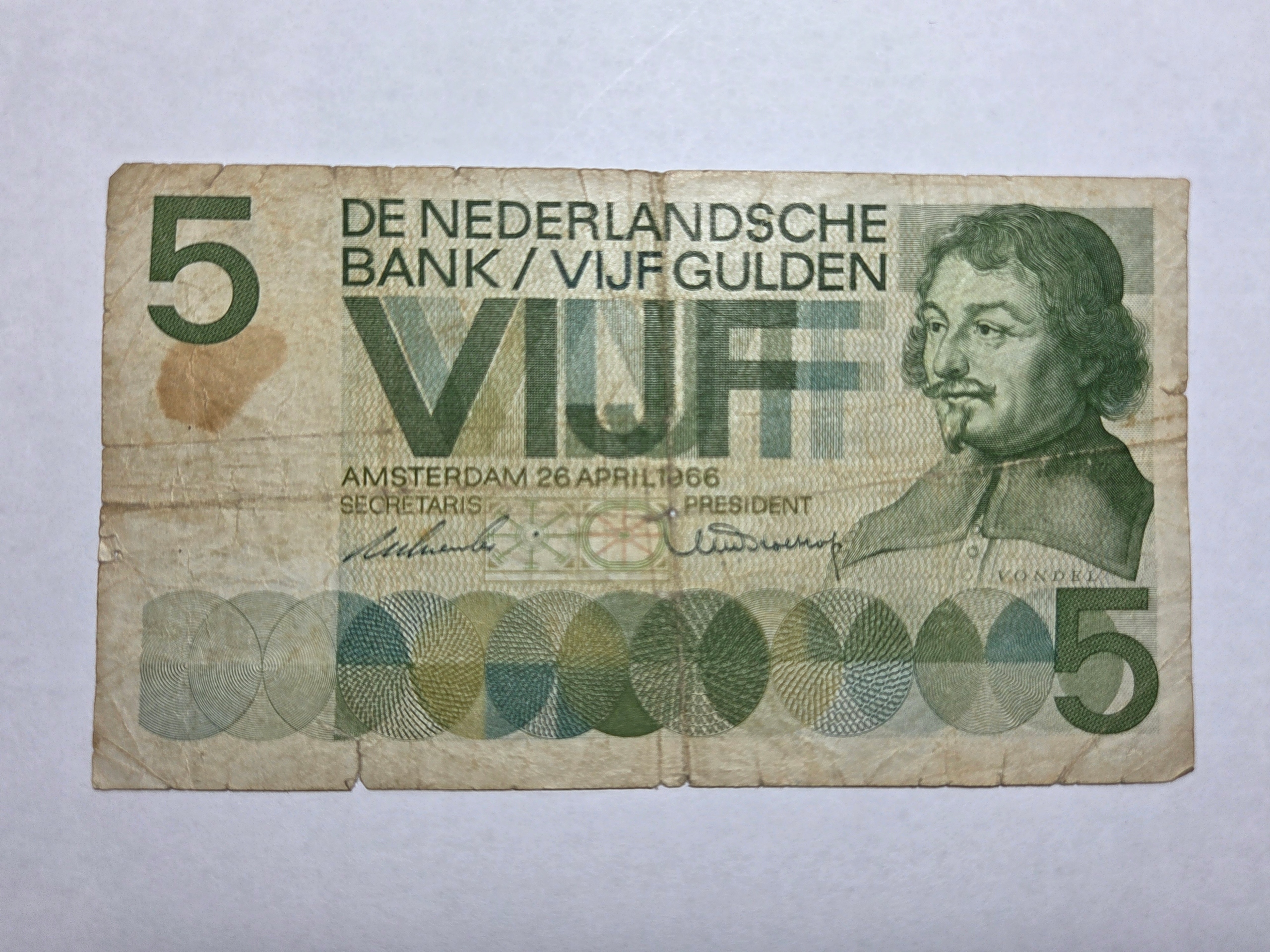 Holandia 5 guldenów 1966 rok -NRB0803