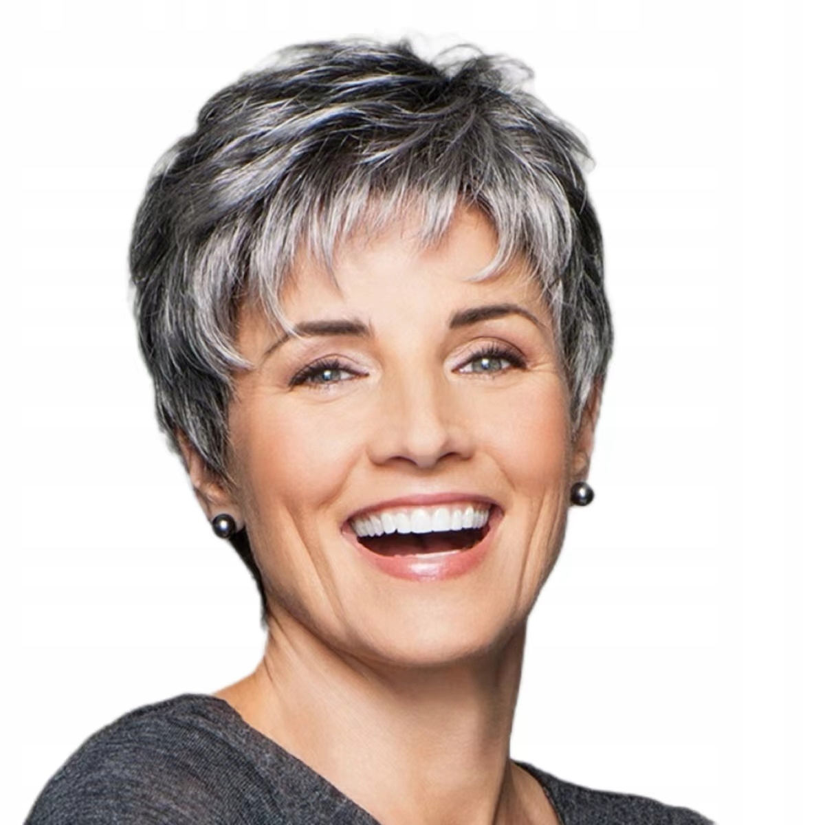 Dámské paruky Paruka Dámské Přírodní Vlasy Krátké s ofinou