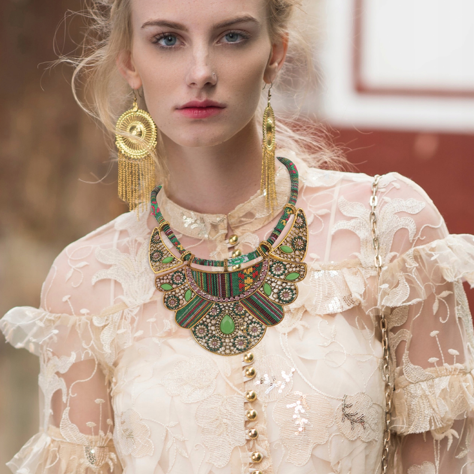 STARY MODNY NASZYJNIK OSOBOWOŚĆ Marka bez marki