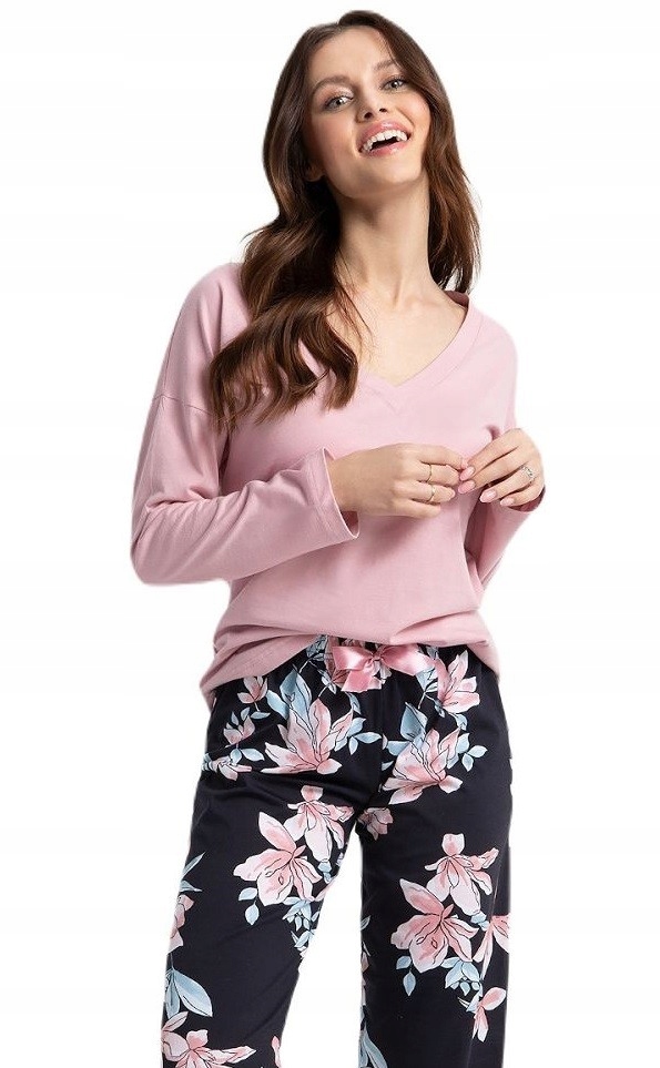 Dámské pyžamo 614 Dr vel. 3XL XXXL pudrová růžová