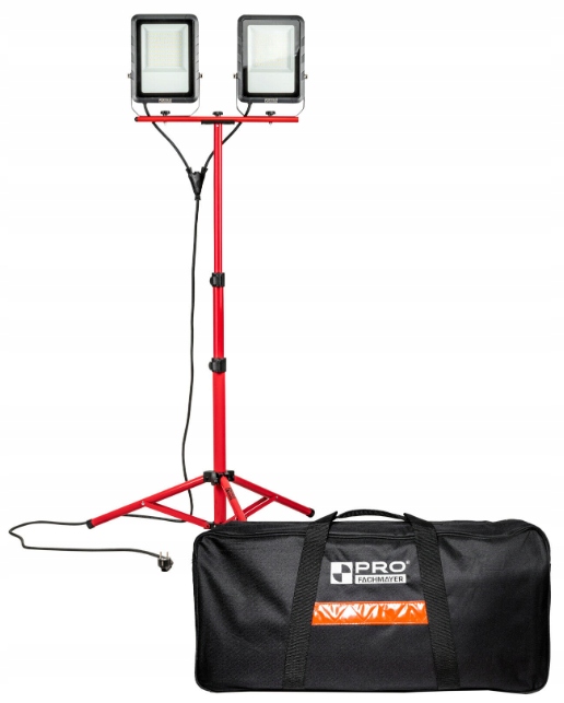 Led reflektor so statívom v puzdre IP65 2x100W 16000lm