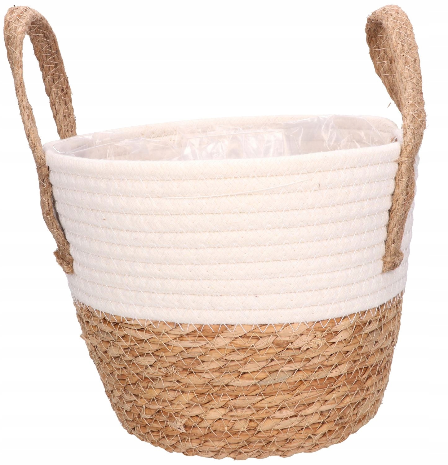 KOSZ PLECIONY Z TRAWY MORSKIEJ KOSZYK OSŁONKA POJEMNIK BOHO NATURALNY