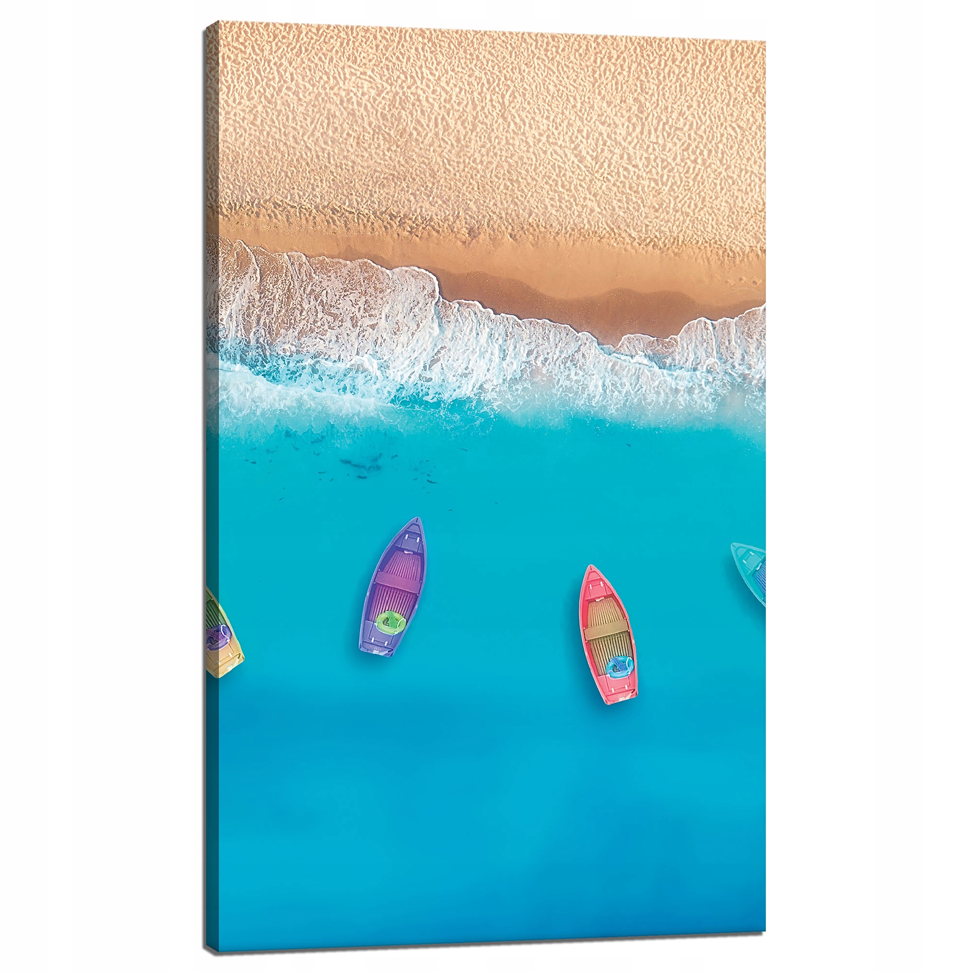 Obraz na plátně Lodě na břehu písku Voda 60x100 cm Ideální jako dárek