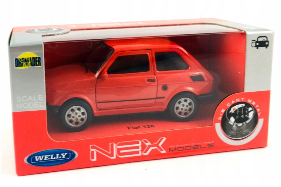 FIAT 126p MODEL METAL WELLY 1:34 CZERWONY MALUCH Kod producenta 000000278