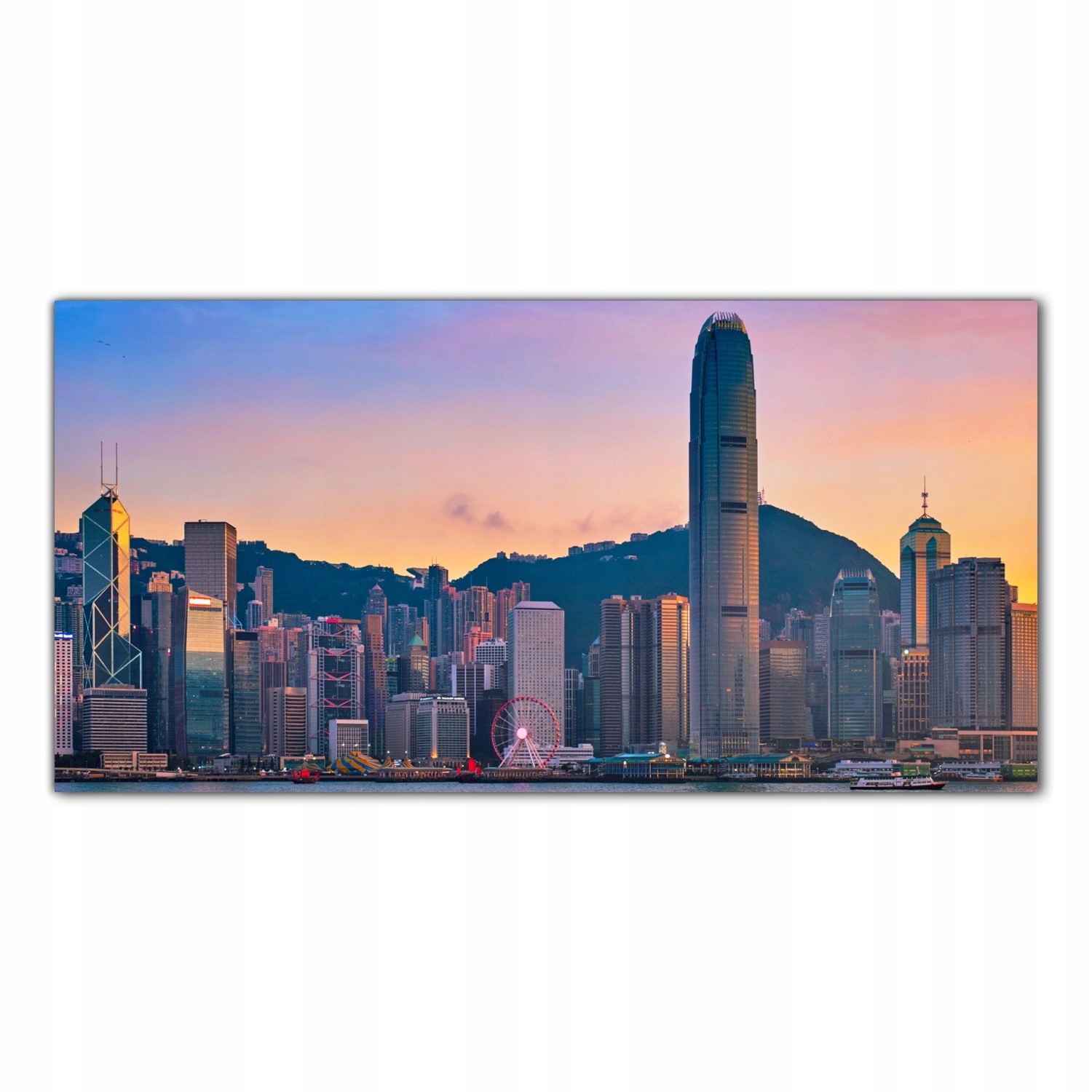 Hongkong Krajina 100x50 Tvrzené sklo panel