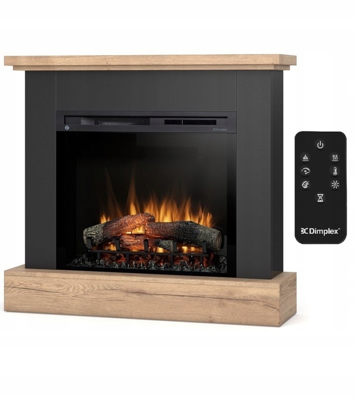 Kominek elektryczny wolnostojący Jukon W05-Czarny,dąb 28" Xhd Led Warmtec