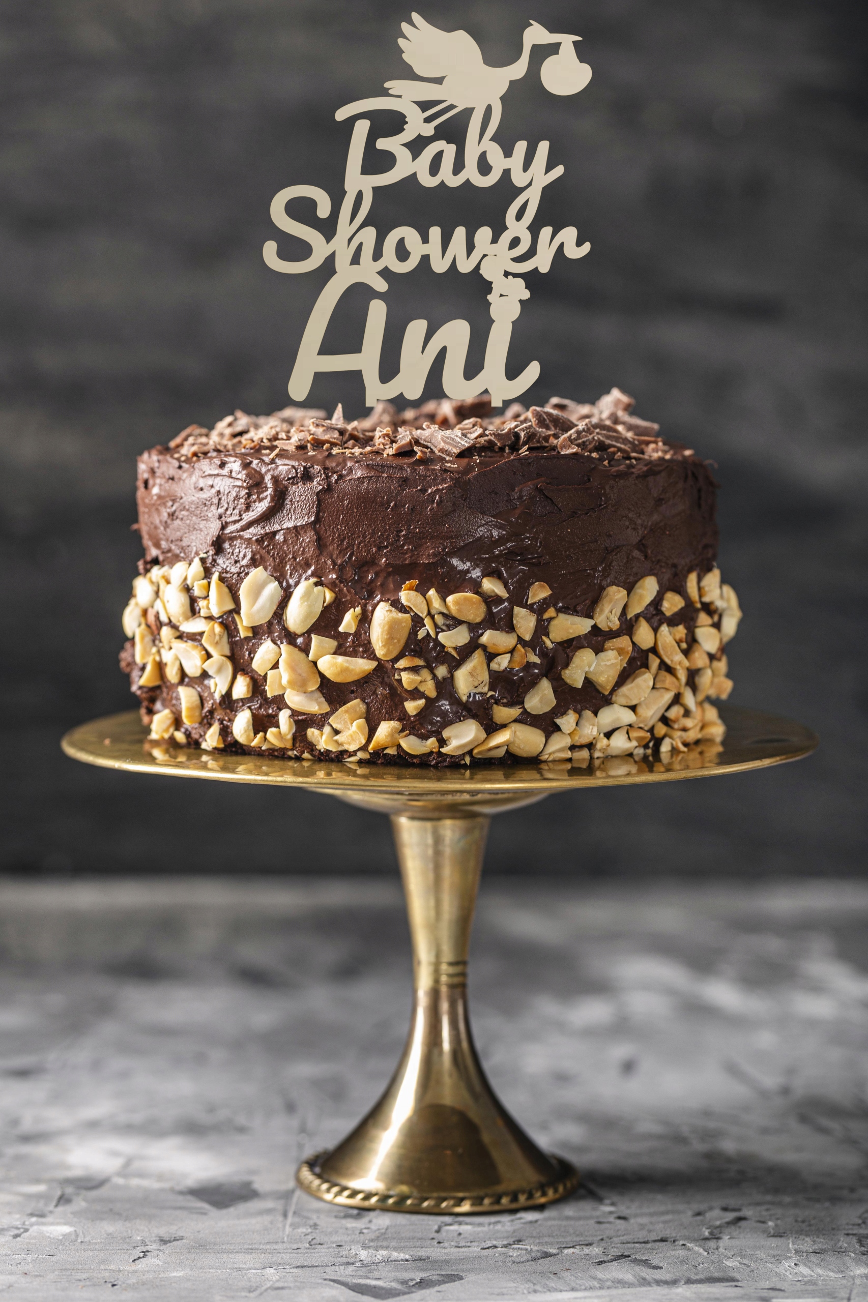

Toper (Topper) na tort baby shower z imieniem