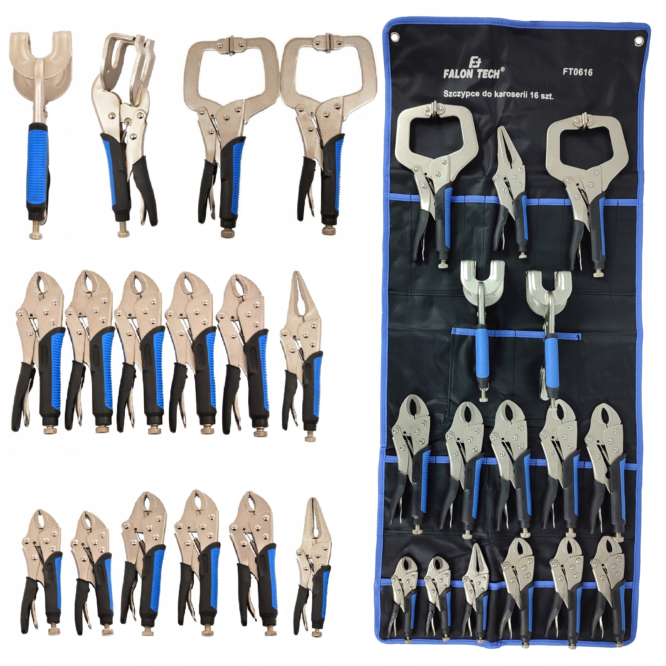 ПЛОСКОГУБЦЫ ДЛЯ ЛИСТОВОГО МЕТАЛЛА НАБОР 16EL