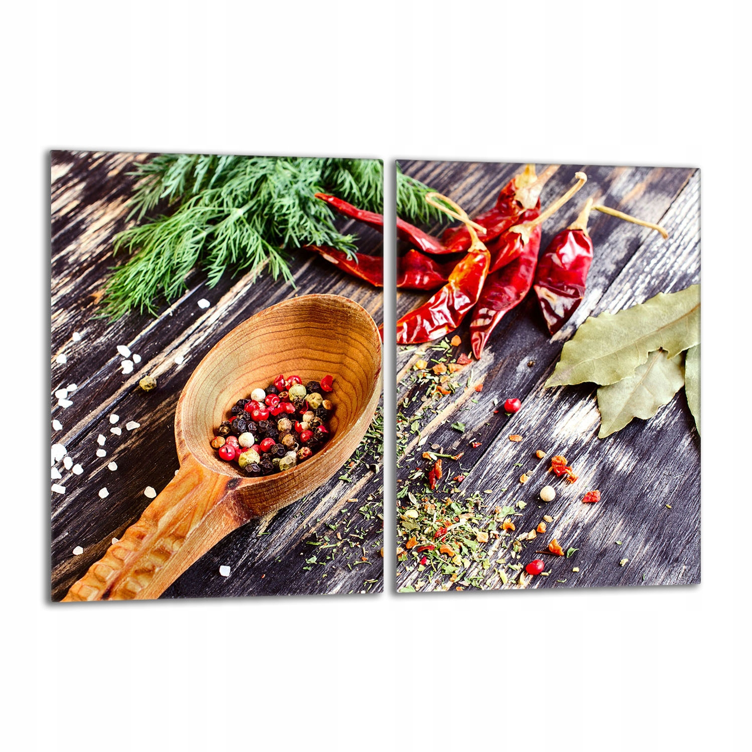 Skleněná ochranná deska na sporák 40x52 Koření do kuchyně