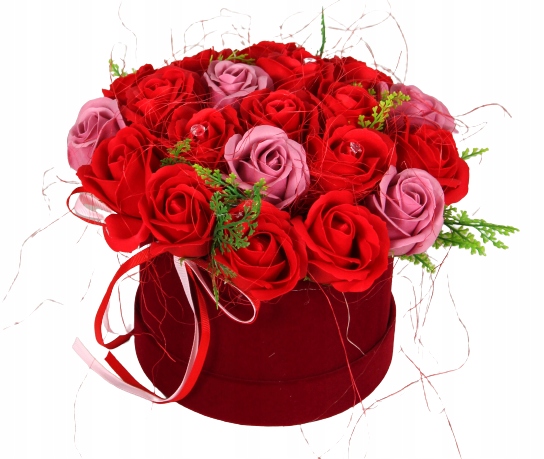 

Flower Box Kwiaty Mydlane Walentynki