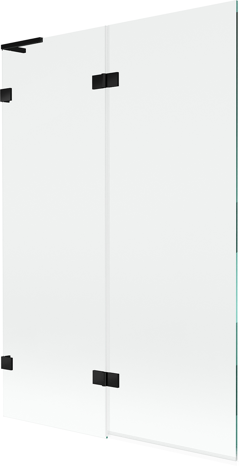 Mexen Lunar L vanová zástěna 2-křídlová levá 120 x 150 cm, transparentní, č