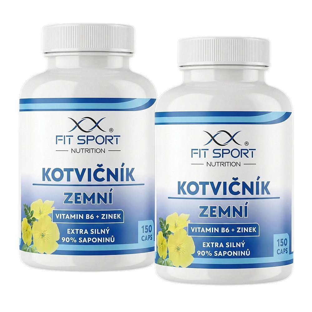 |2x| Kotvičník zemní 90% Vitamin B6 Zinek 150 kapslí