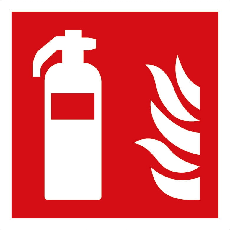 Naklejka informacyjna GAŚNICA 10 cm