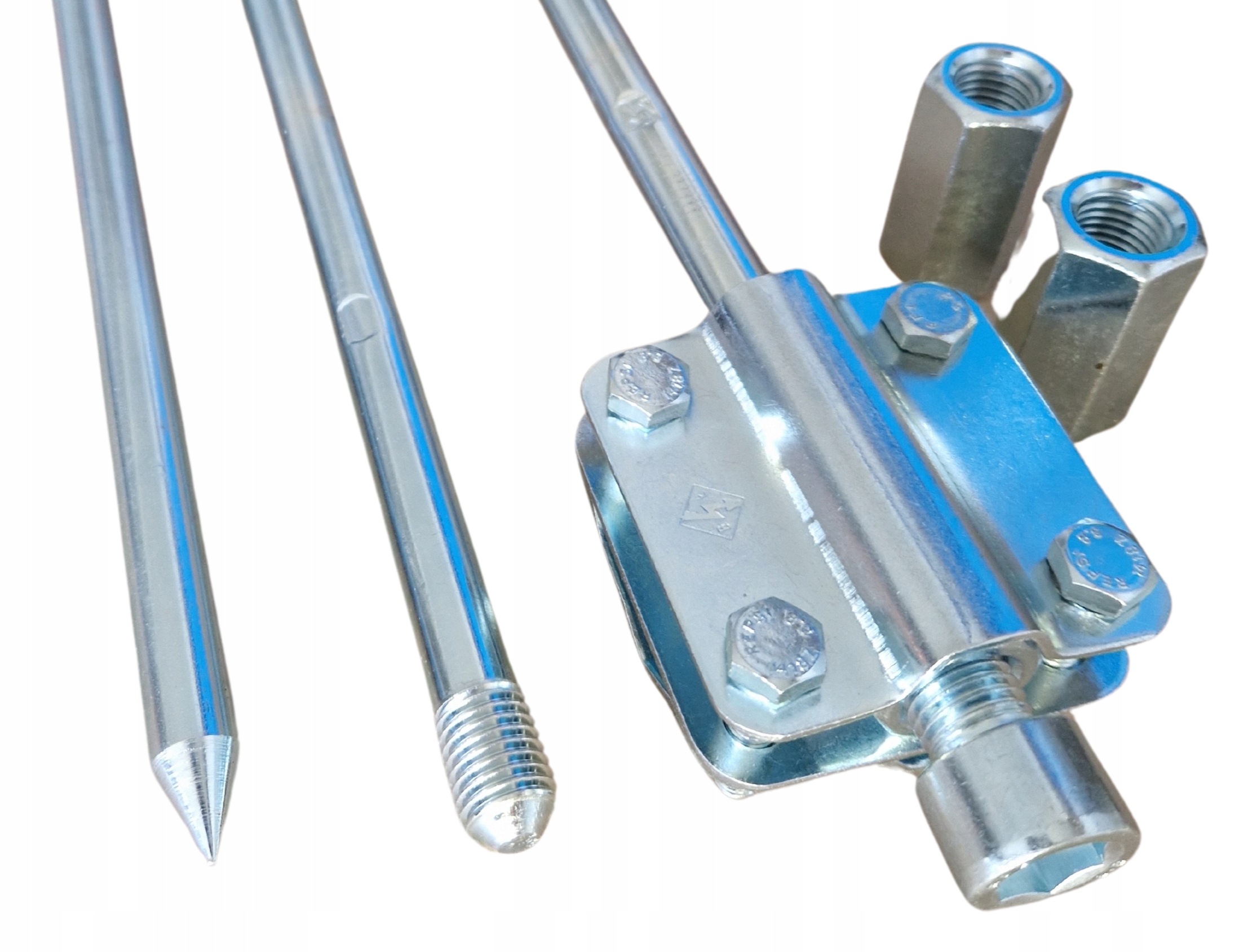 Uziom Hromová Tyč Kolíku Pv Komplet 3MB (3x1m) M16 Konektor